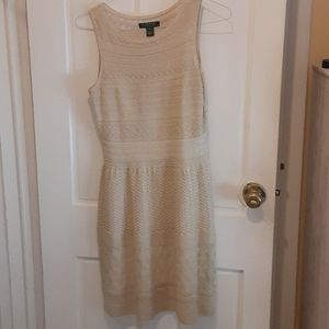 Gold offwhite dress